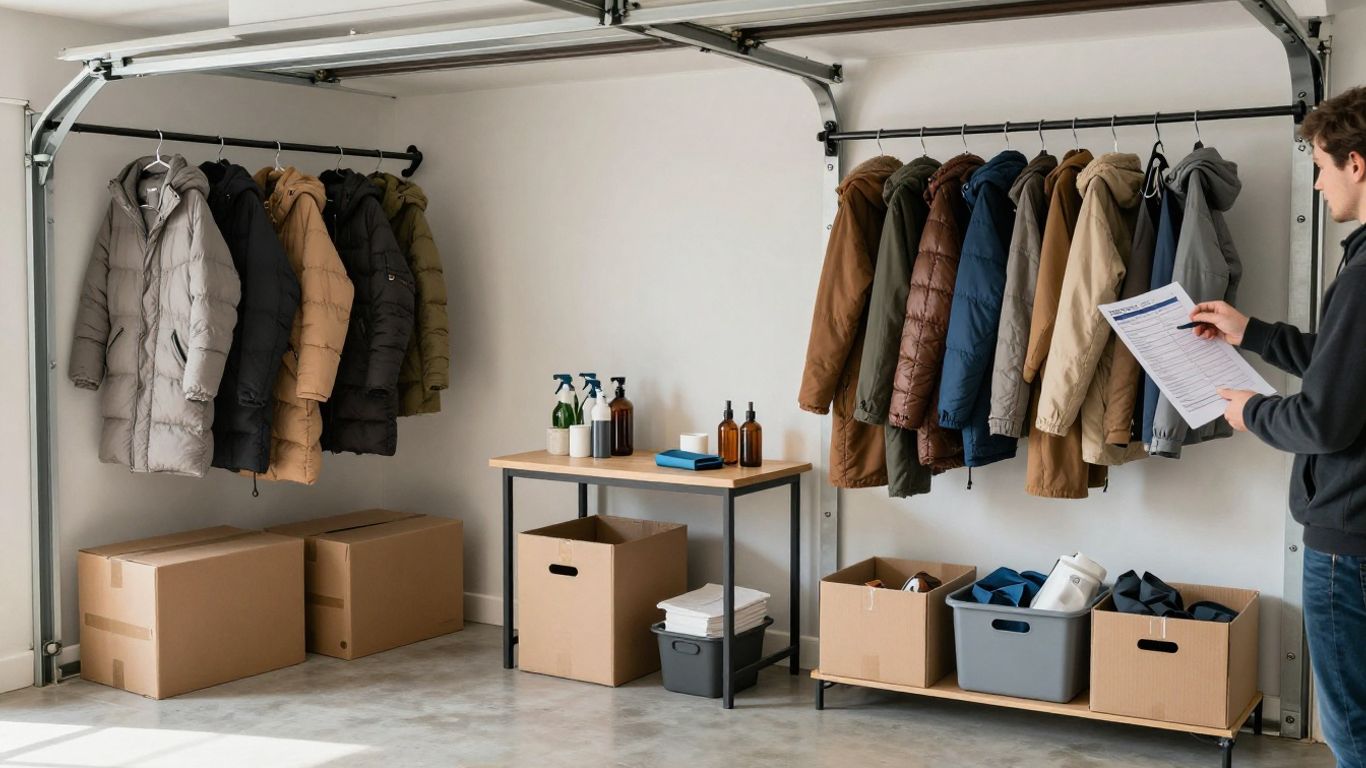 Sorted household items ready for a planned pickup